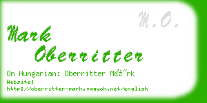 mark oberritter business card